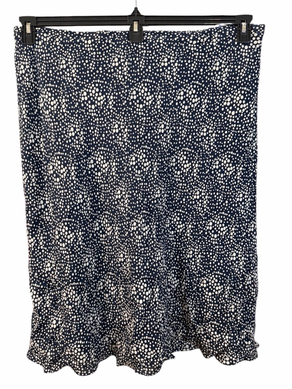 Charter Club Navy and Cream Polka Dot Silk Skirt. EC. Size. 24W